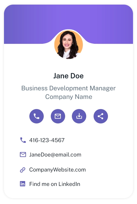 Otix pink digital business card sample
